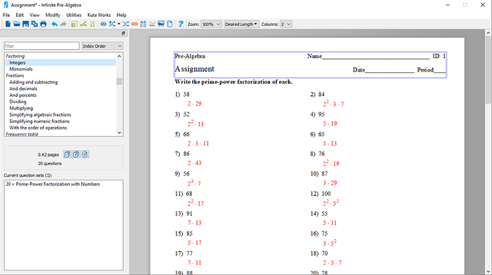 Understanding Kuta Software Infinite Algebra 1